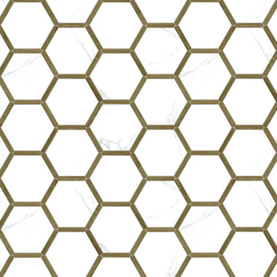 Carreau de marbre et de mur en porcelaine 9 po x 10 po Marwood Panal