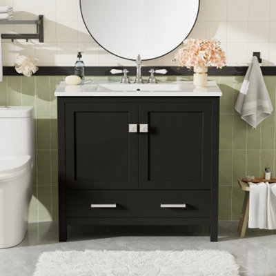 Meuble-lavabo 36 po avec lavabo en céramique