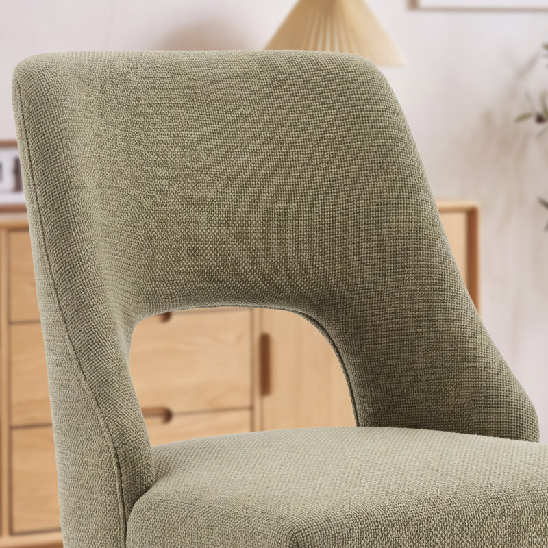 Chaise de salle à manger rembourrée Arlene, Vert