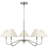 Drew and Jonathan Eldon Large Transitional Dimmable Dining Room 5-Light Chandelier in Brushed Nickel