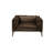 Diep 47" Wide Top Grain Leather Armchair in Chocolate