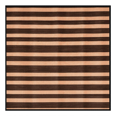 Machine Washable Horizontal Stripes Black Area Rug
