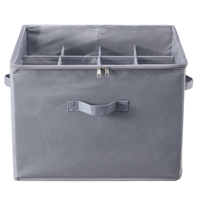 Underbed Shoe Box With 16 Compartments, Flexible Dividers, , Clear Window, Saves Home Space Storage Organizer Transparent Breathable And Foldable, Ideal For Tall Boots