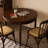 Brown Round Solid Wood Dining table-330137128