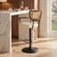 Tabouret de bar pivotant avec dossier rembourré et large de 17,7 po Kissena-131976828