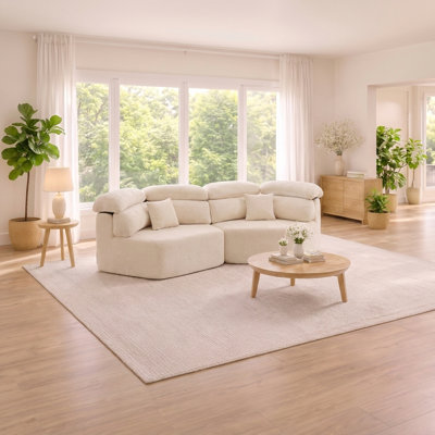 Méridienne moderne de 53 pouces avec coussin enveloppant, minimaliste moderne