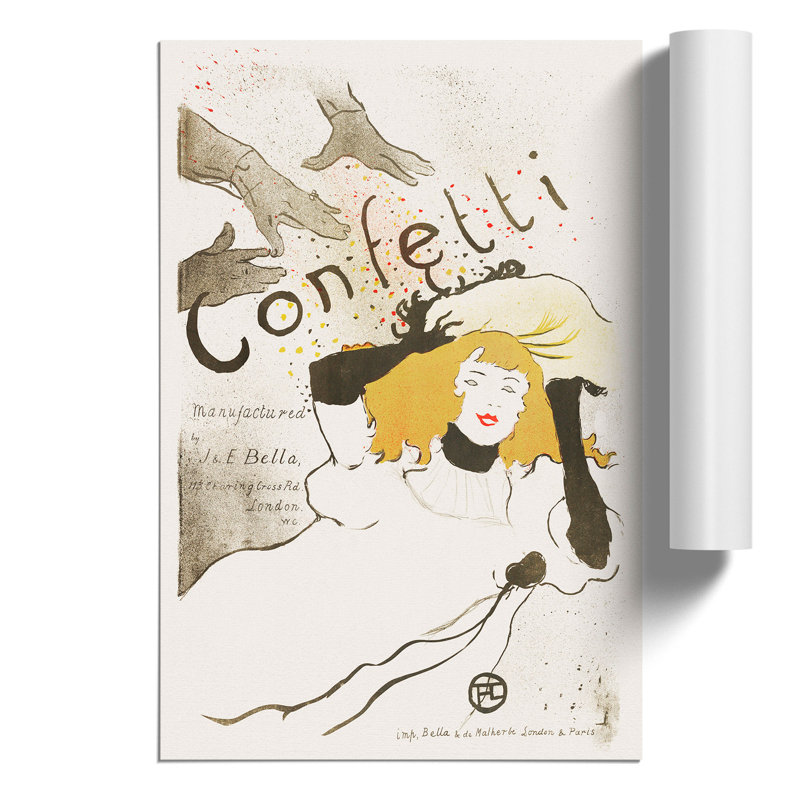 Confetti by Henri de Toulouse Lautrec - Frameless Print, 30cm H x 21cm W x 0.1cm D