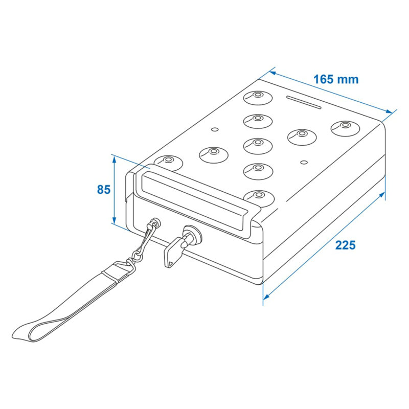 ProPlus Steel Safe with Holder 225 x 165 x 85mm