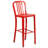 Drumfane 30'' Round Metal Indoor-Outdoor Bar Table Set with 2 Vertical Slat Back Stools-33651160-68072877