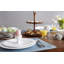 Nambe Skye Wood Tiered Dessert Stand