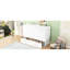 Lit blanc pour grand lit avec tiroir de rangement et tablette fonctionnelle, arrangement pratique