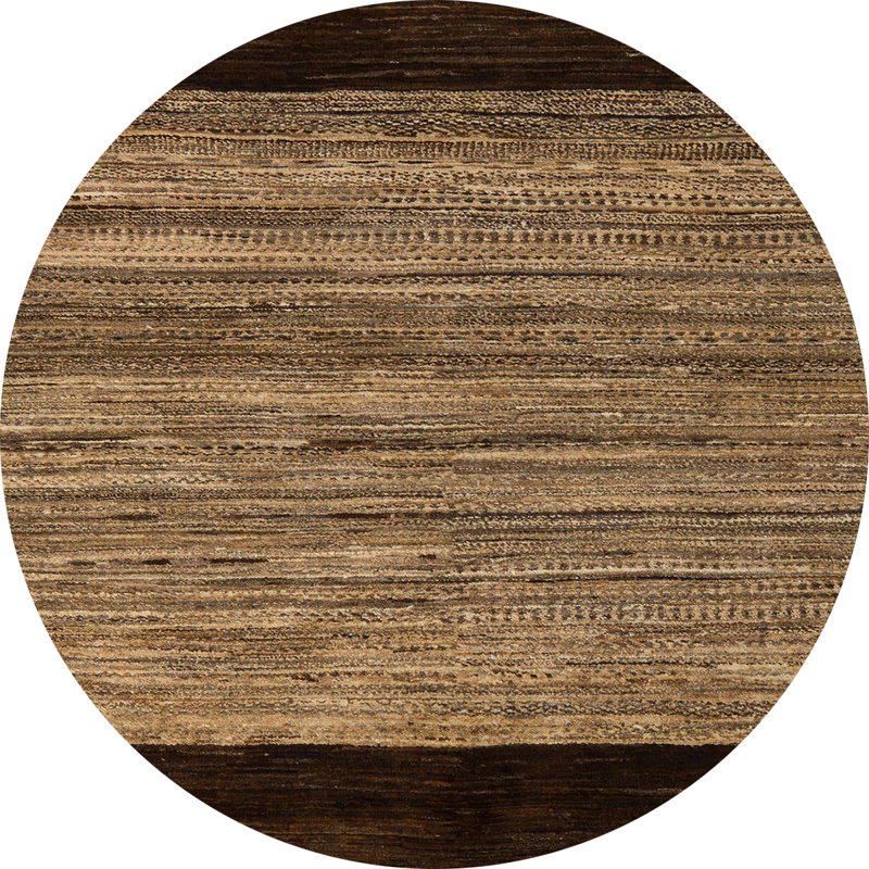 Tapis décoratif multicolore à motif abstrait, Rond 8 pi
