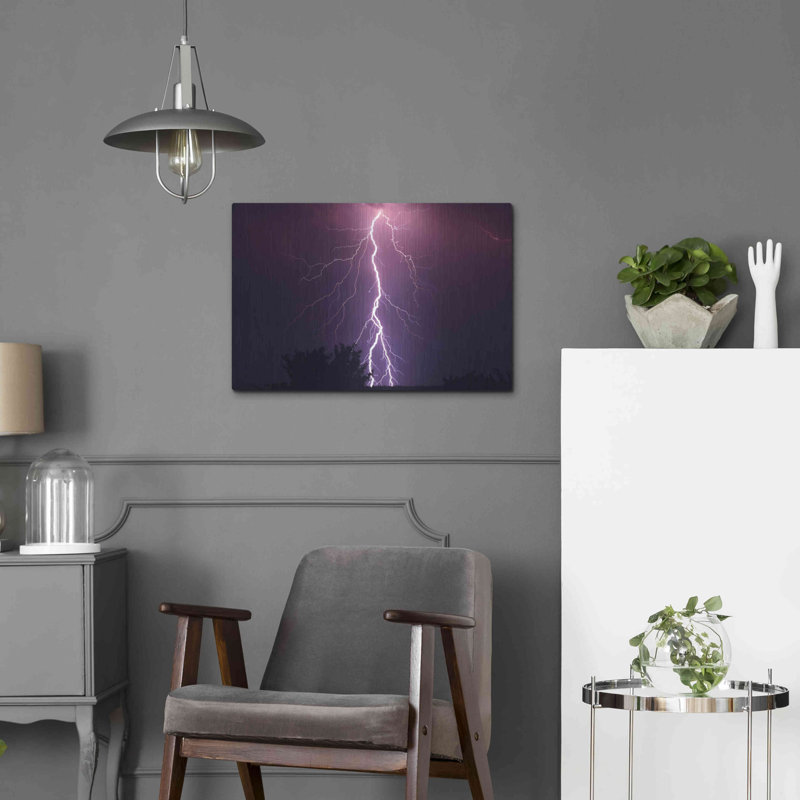 «Thunder» par Inconnu, art mural en métal, H 16 po x l 24 po