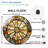 Vintage Stained Glass Wall Clock Home Decor Art - 12'' Modern Glass Wall Clock
