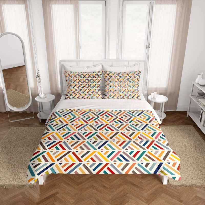 Abstract Duvet Cover, Queen Duvet Cover + 2 Queen Shams