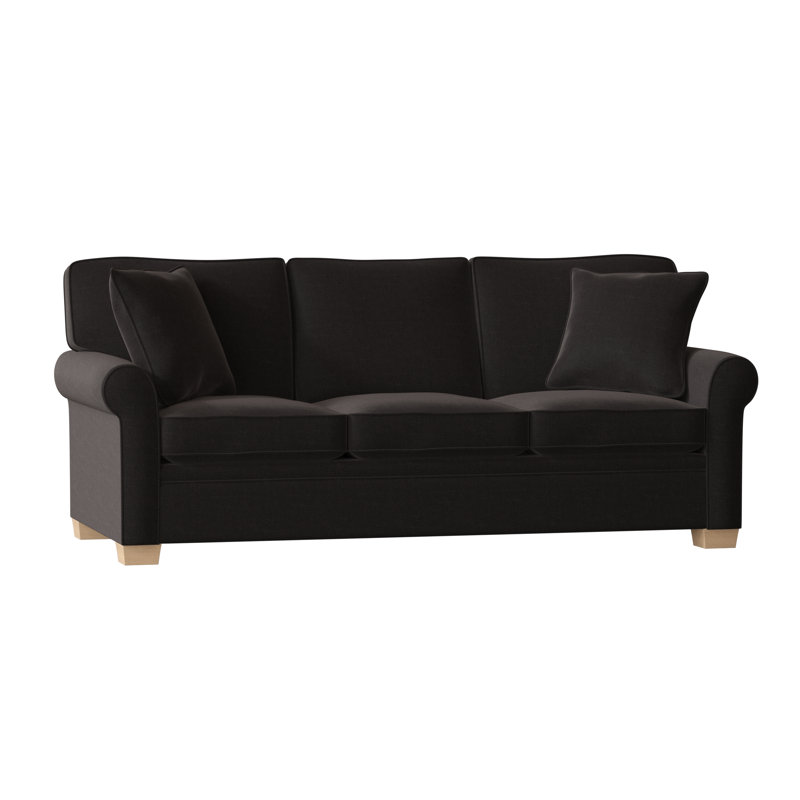 Quaker Upholstered 84'' Sofa, Unfinished, Entice Steel