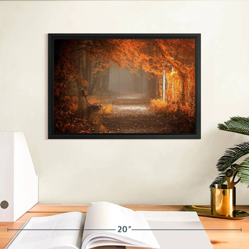 En attente de chute, Cadre flottant noir, 13 po x 9 po