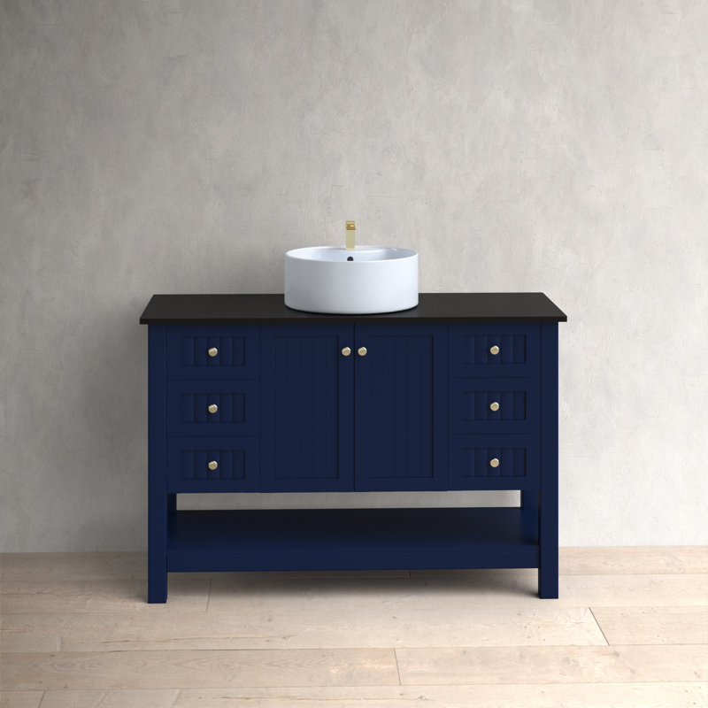 Pierpont 48'' Single Bathroom Vanity, Blue
