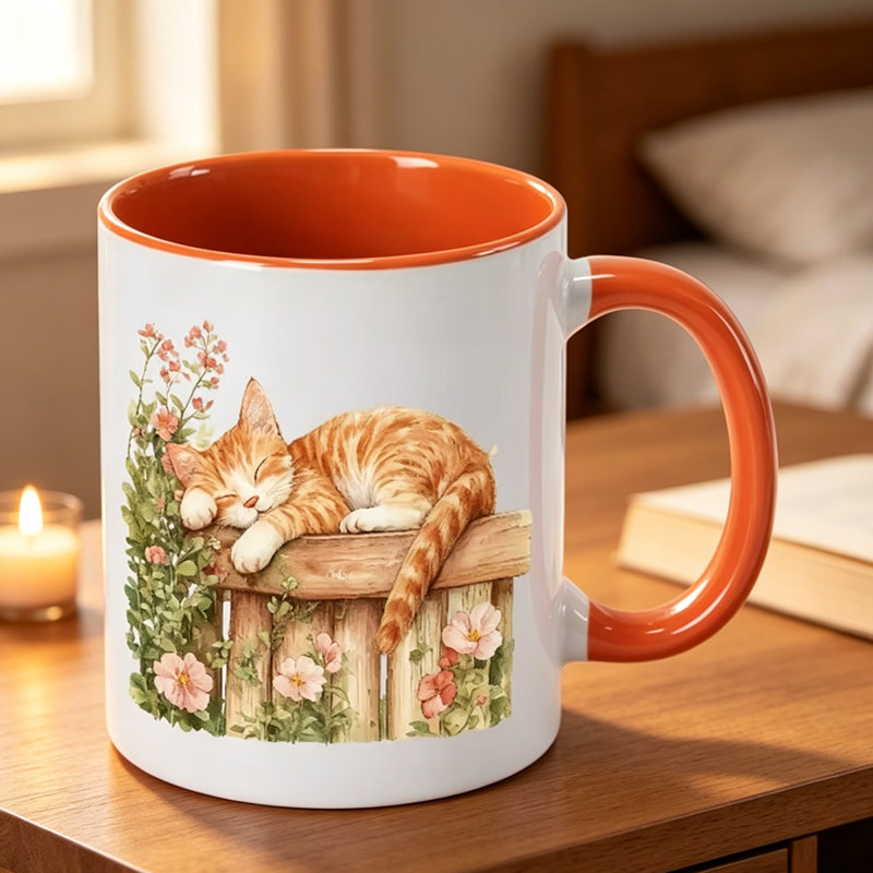 Ceramic Coffee Mug, Orange