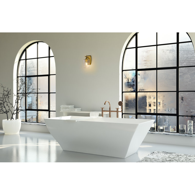 Dahlya Steel Armed Sconce, Olde Brass