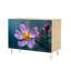 Buffet Buffet avec rangement Fleurs mauves gouttes de rosée Coucher de soleil photographie florale douce avec 2 portes pour le salon et la cuisine