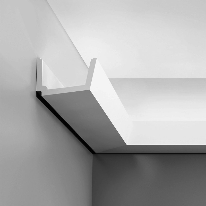 ORAC DECOR 4-3/8 in. x 2-3/4 in. x 78-3/4 in. Primed White Plain Polyurethane Crown Moulding