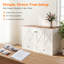 Armoire pour lit double pleine grandeur avec matelas pliable et station de charge, blanc-821341920