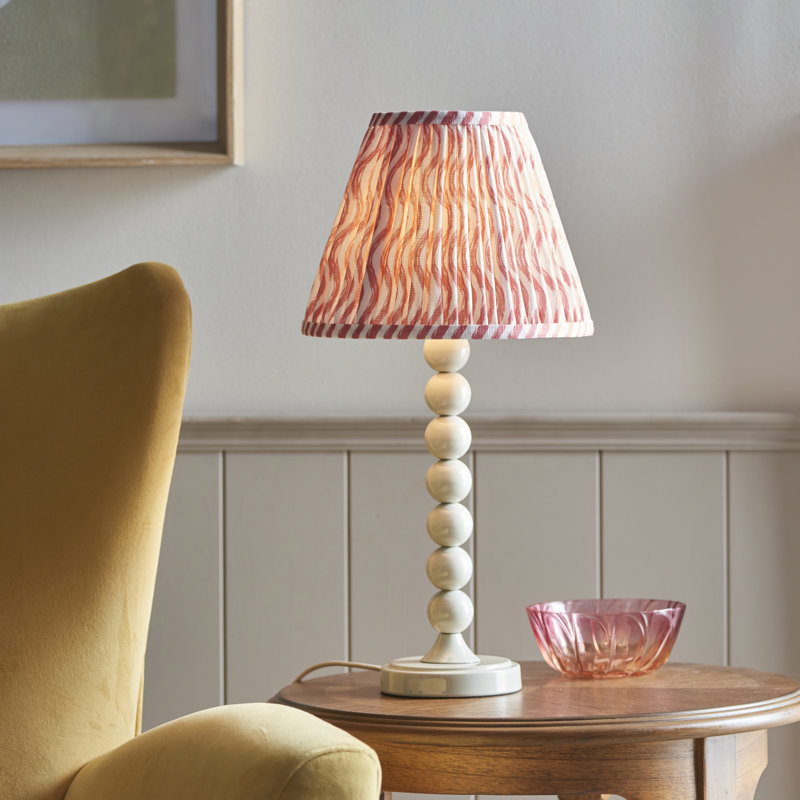 Higgledy 51.5 Table Lamp, Gloss almond white, Coral pink
