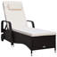Chaise longue inclinable avec coussin Adstock