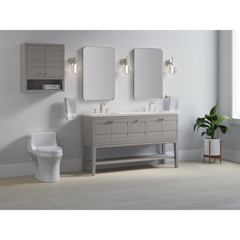 Helst 60-In Bathroom Vanity Set, Mohair Grey