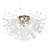6-Light Modern Crystal Fireworks Ceiling Light-817055600