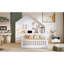 Lit double pleine grandeur avec fenêtre et tiroirs de chevet, lit plateforme avec tablettes et ensemble de prises et port USB, blanc-1659474860
