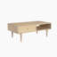 Everally Solid Wood Four Leg Coffee Table with Storage - Mid-Century Inspired