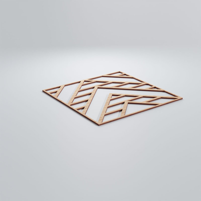 Panneaux muraux décoratifs en bois Gilcrest, Aulne, H 23 3/8 po x l 23 3/8 po x P 3/8 po