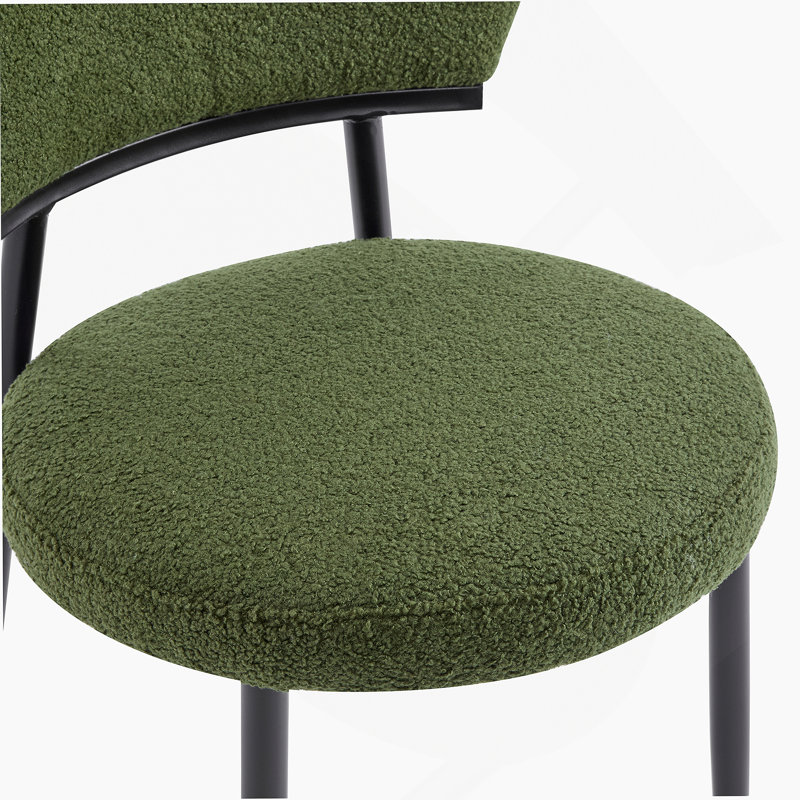 Ensemble de 2 chaises de salle à manger rembourrées - vert