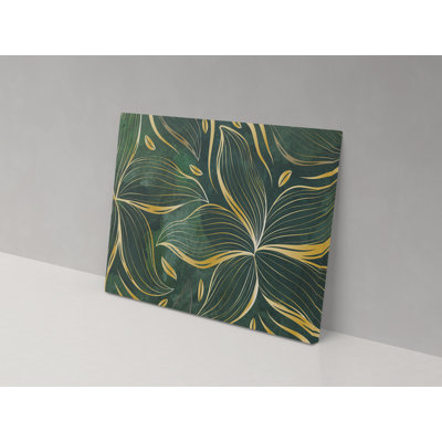Golden Petals - Wrapped Canvas Painting