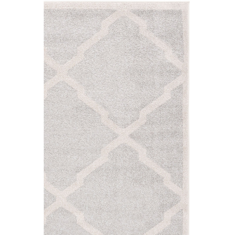 Tapis géométrique gris clair / beige Ammundsen, Rectangle 2 pi 6 po x 4 pi