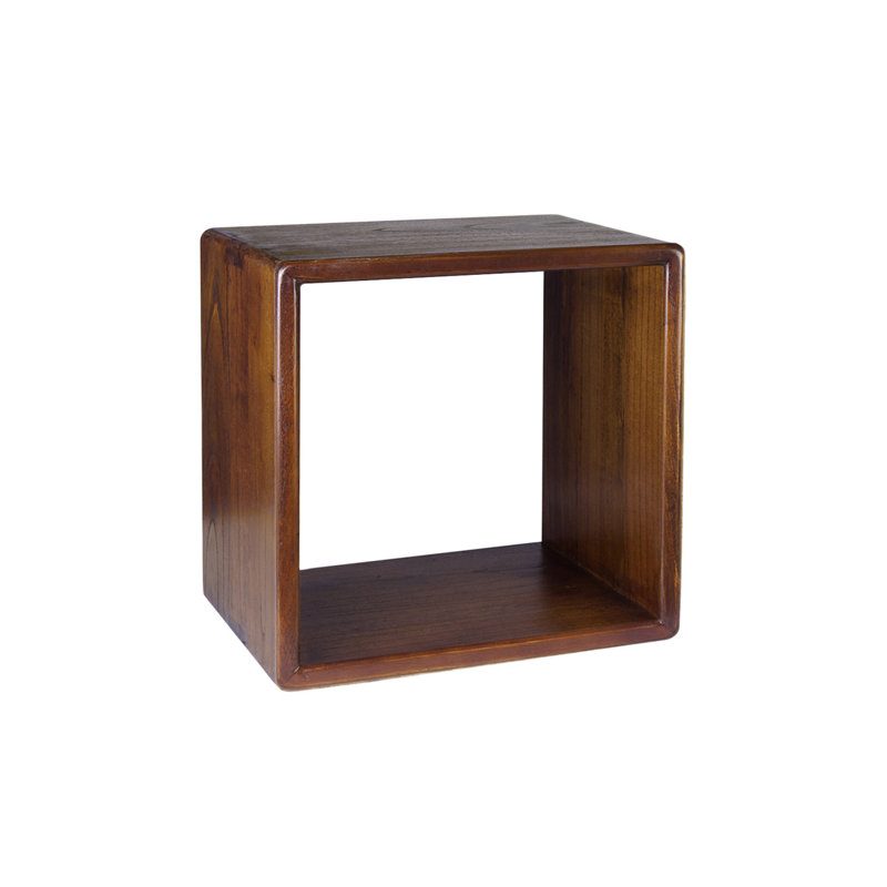 Jakarra Square Oak Solid Wood Accent Shelf