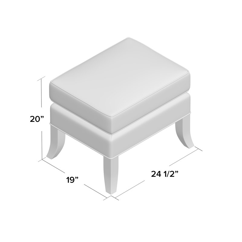 Yates Upholstered Ottoman, Hazelnut, Parchment (8794 70)