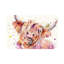 Bad Hair Don't Care (Scottish Highland Cow) by Sillier Than Sally - Print on Canvas-596466355-596466353