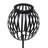 32.25"H Black Metal Stripes Solar Powered Outdoor Lantern