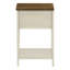 Table d'appoint, bout, table d'appoint, 2 niveaux, étroit, lampe, tiroir de rangement, placage, placage, transitionnel