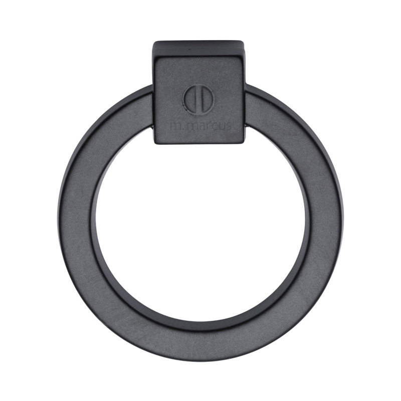 Heritage Brass Ring Pull, Black Matte