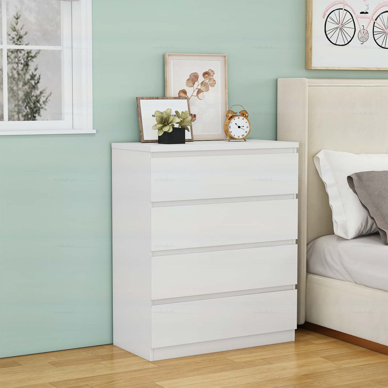 Commode 4 tiroirs, Blanc