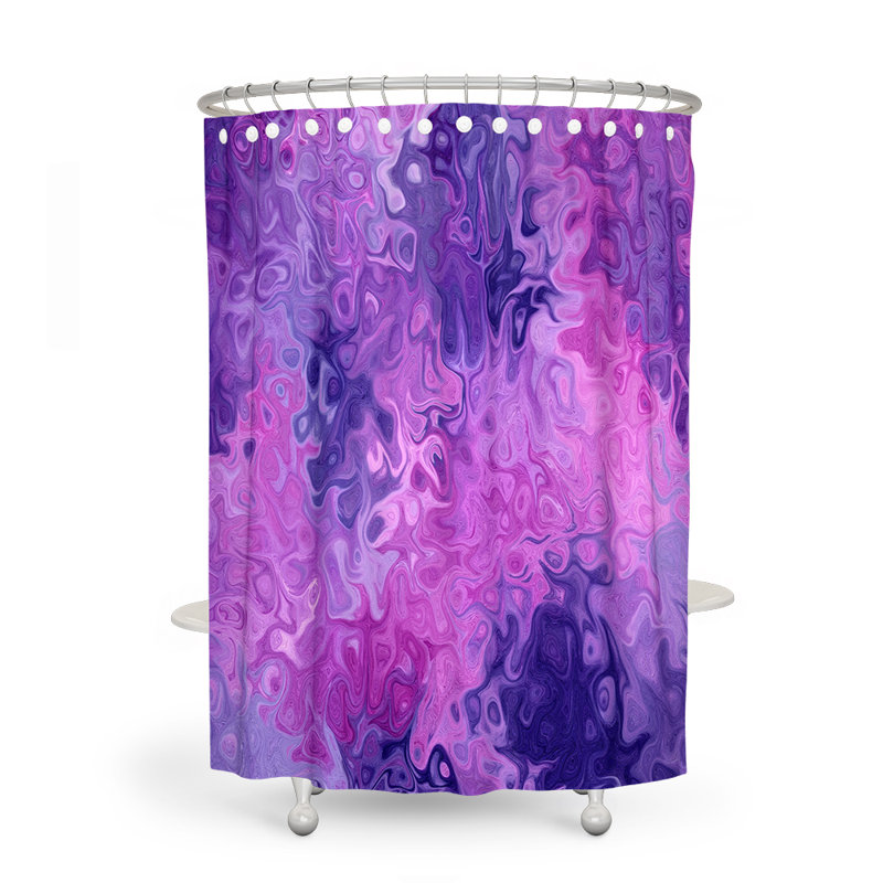 Rideau de douche simple abstrait, H 72 po x l 70 po