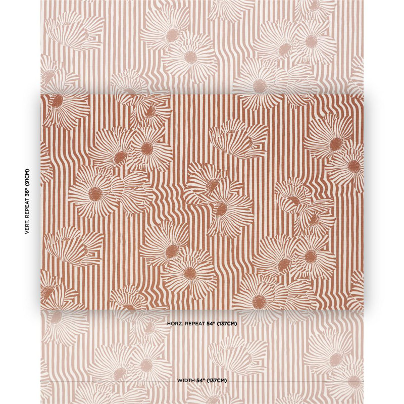 Tissu floral Chaney, Tanné