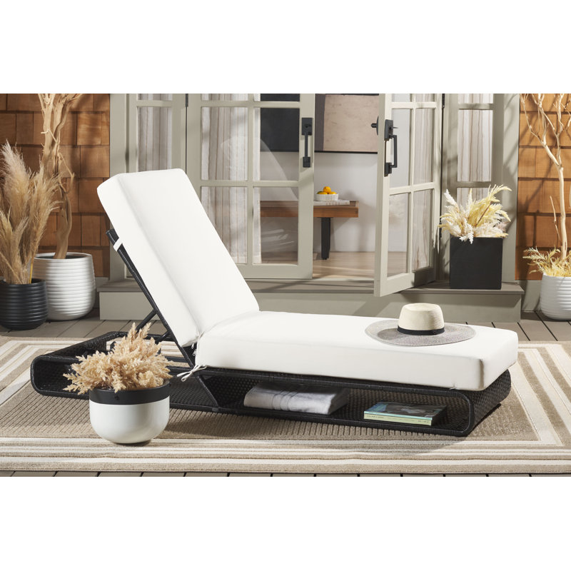 Chaise longue Tullahoma, Noir, Blanc