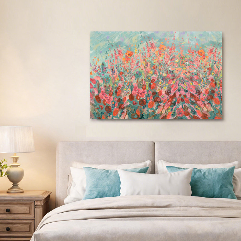 Impressionniste impressionnant, impression sur toile, peinture florale coquelicot, 12 po x 18 po, Toile tendue sans cadre