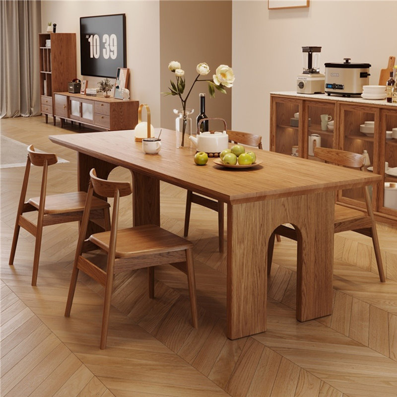 High quality solid wood table set, 29.52"H x 62.99"L x 31.49"W