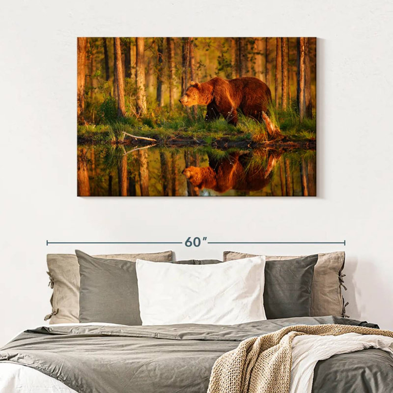 Brampt Wild Forest Bear, 32" H x 48" W